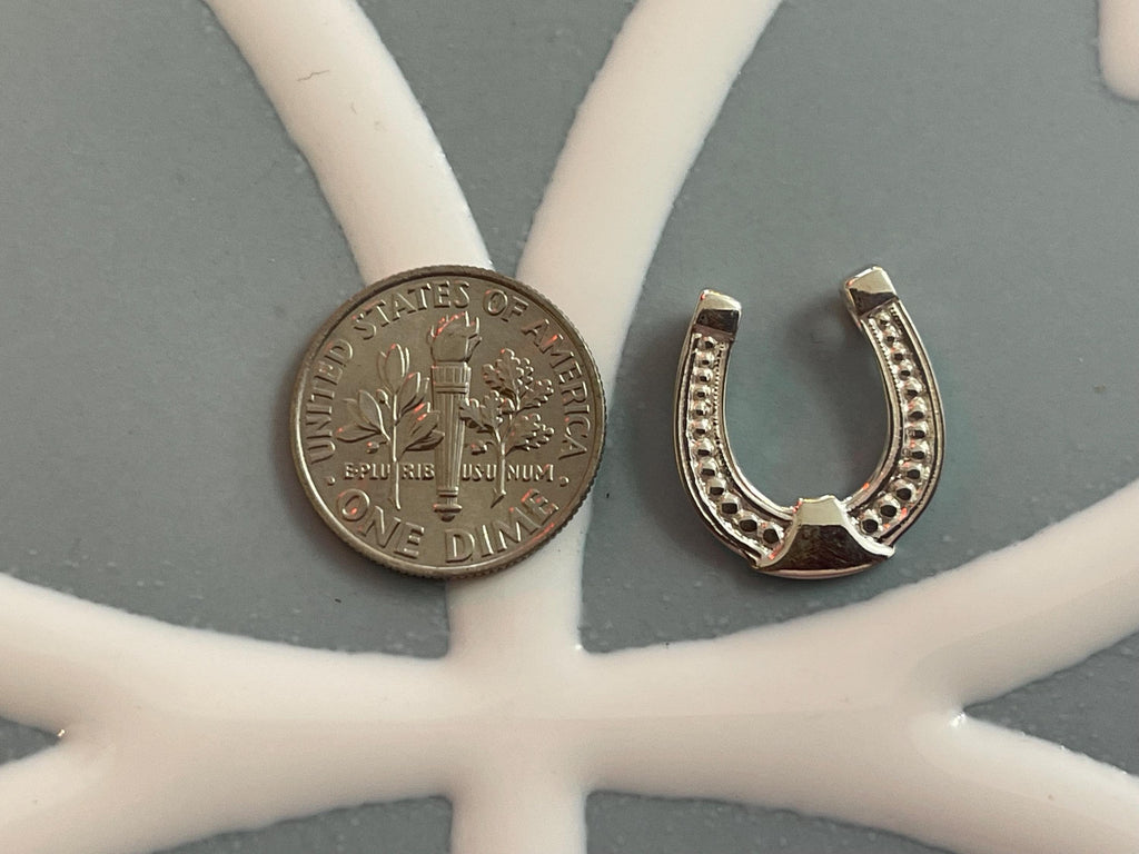 Sterling Silver Polished Horseshoe Chain Slide
