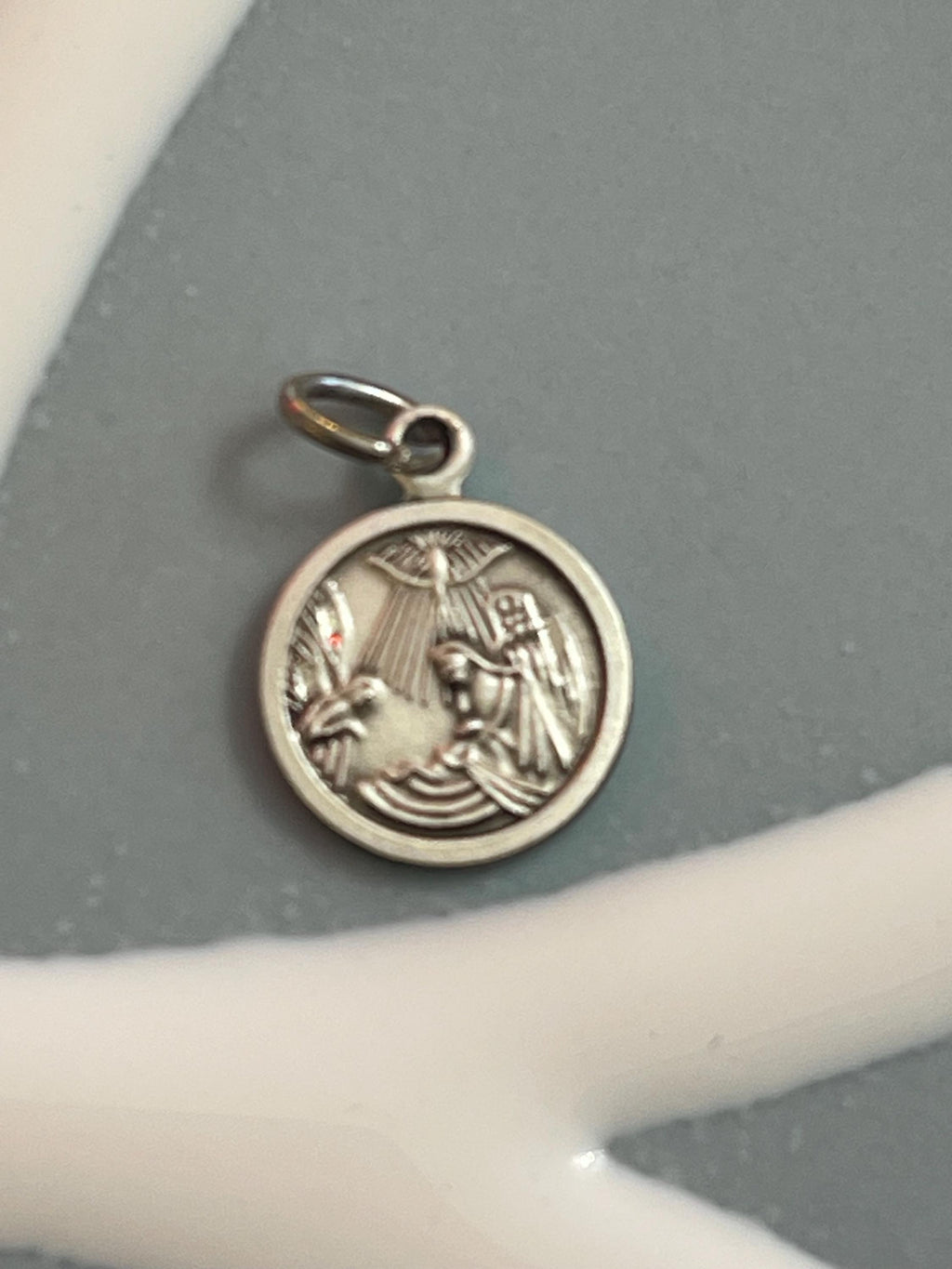 Sterling Silver Baptism Medal Charm