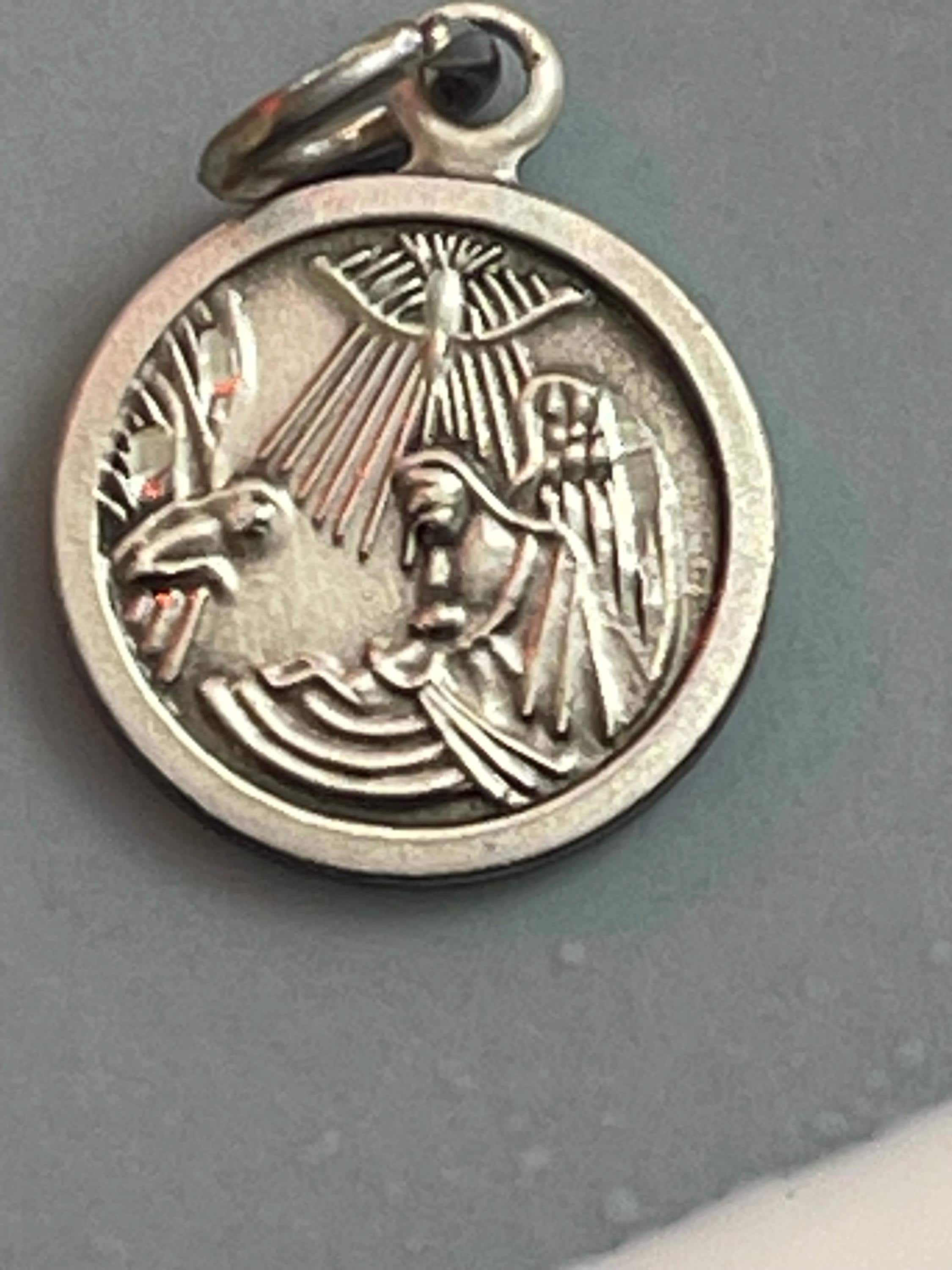 Sterling Silver Baptism Medal Charm