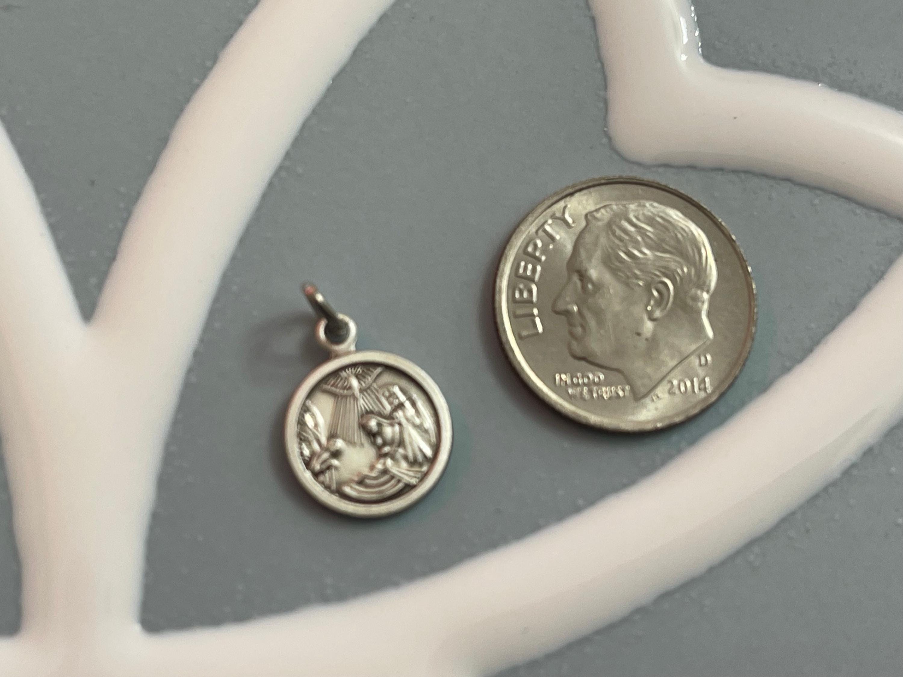 Sterling Silver Baptism Medal Charm