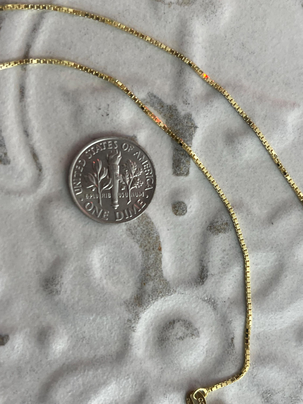 Gold-plated Sterling Silver .90mm Box Chain Necklace