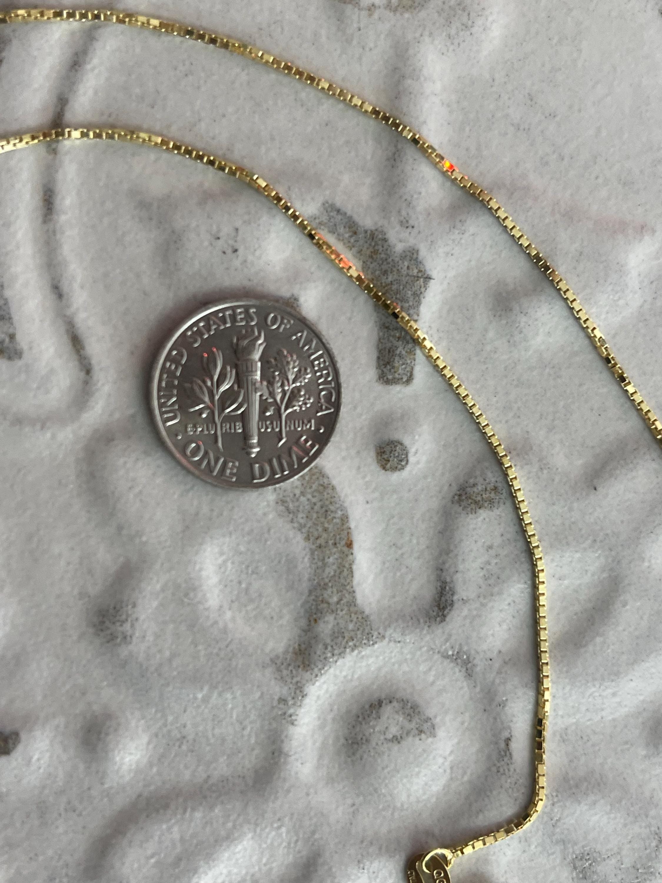 Gold-plated Sterling Silver .90mm Box Chain Necklace