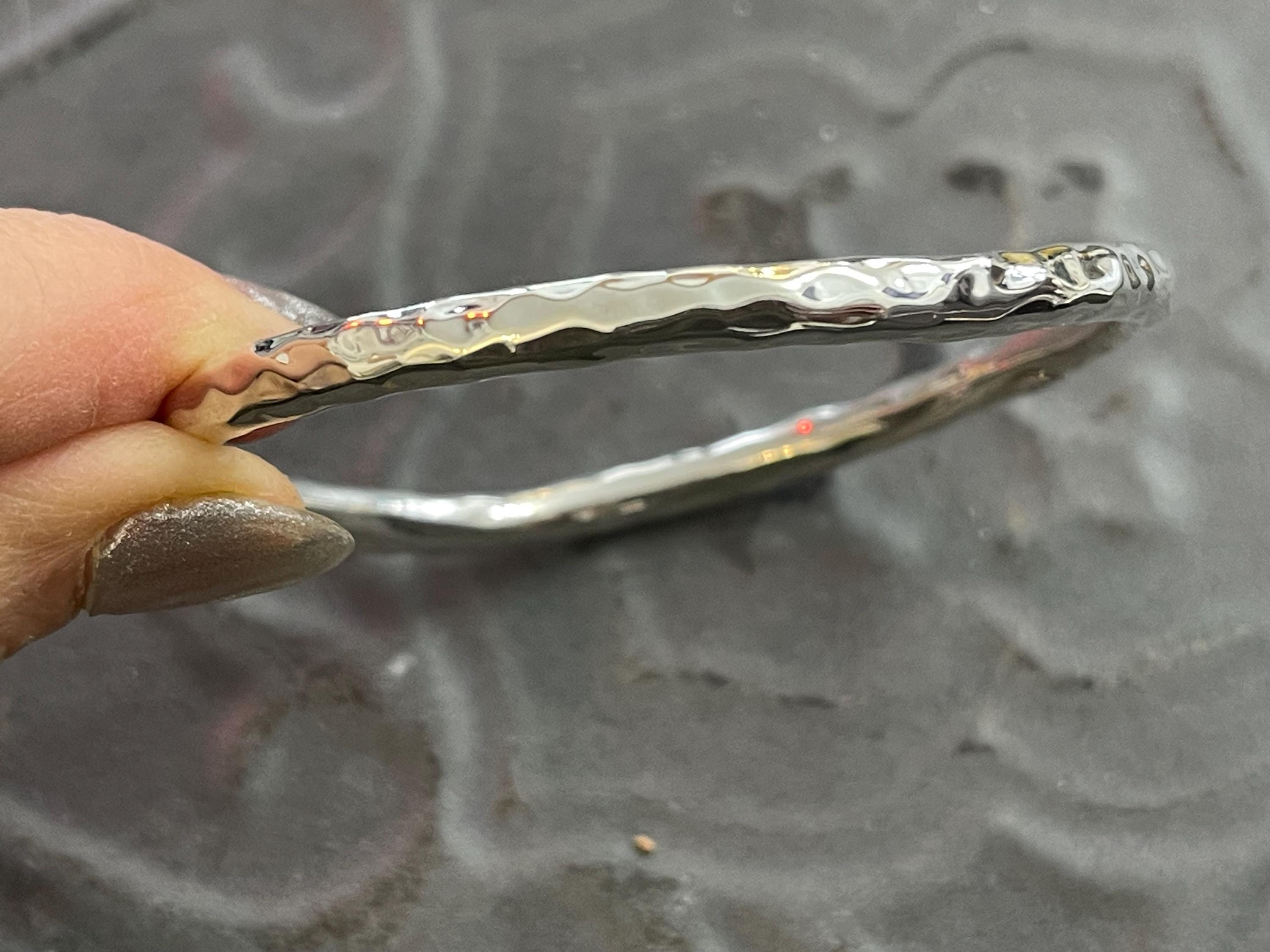 Sterling Silver Textured Bangle Bracelet