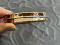 Copper Bangle Bracelet with Sterling Silver Moveable Ring