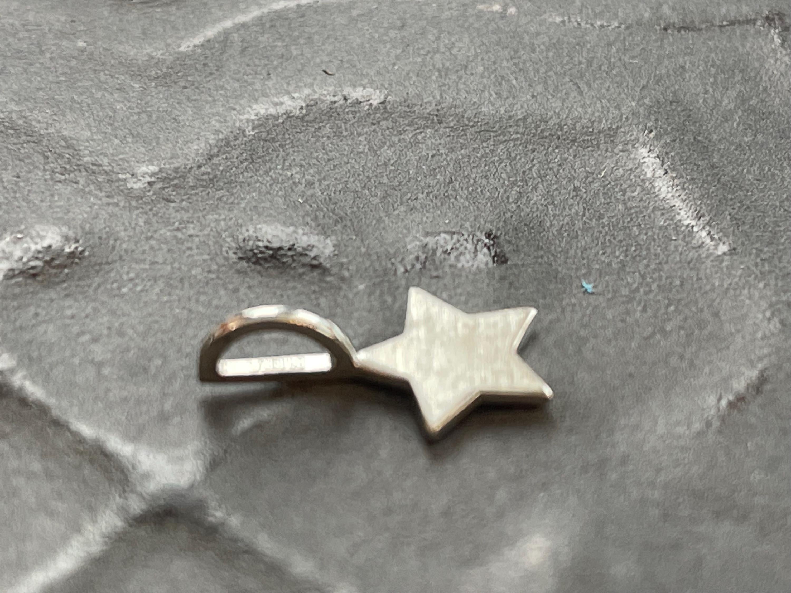 Sterling Silver Star Charm Pendant-Engravable