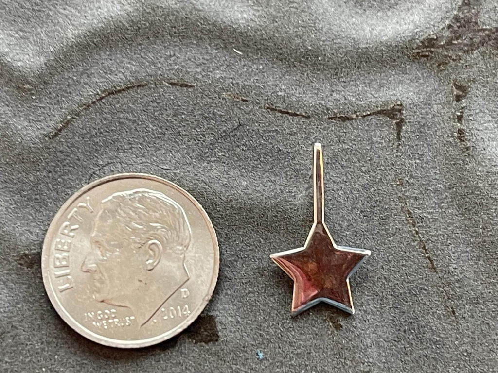 Sterling Silver Star Charm Pendant-Engravable