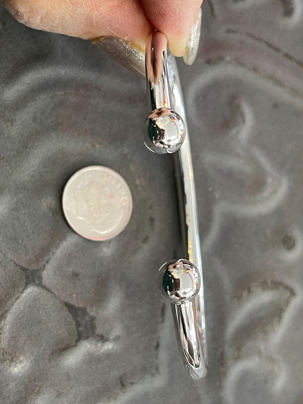 Sterling Silver Bangle Cuff Bracelet