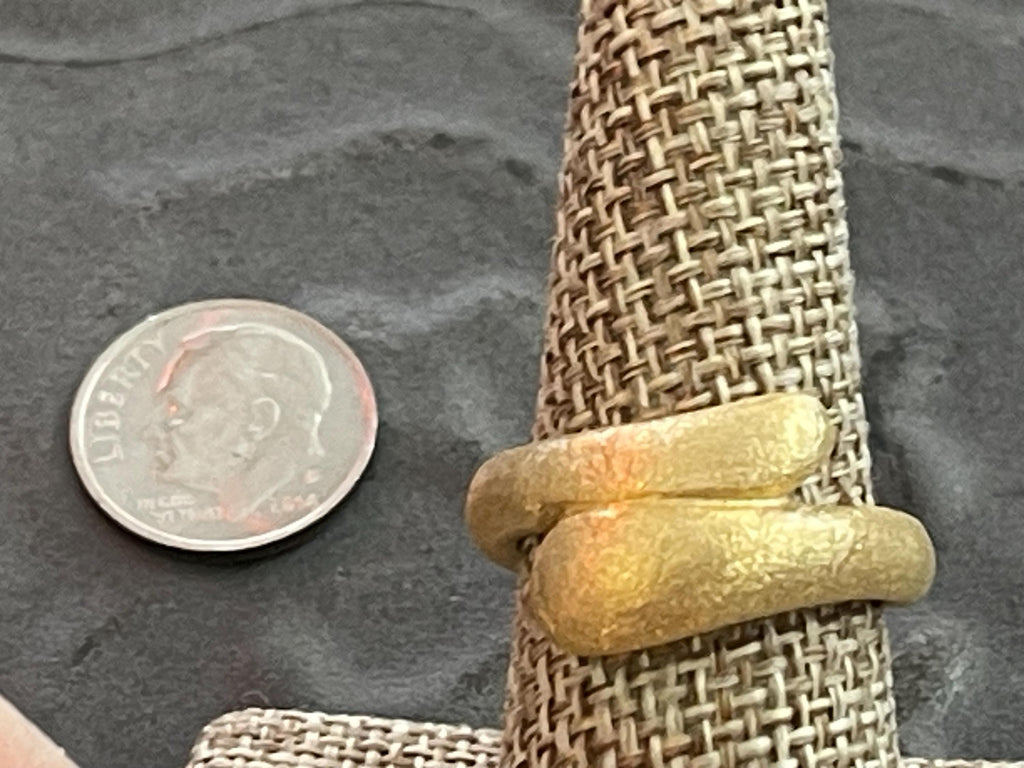Sterling Silver Gold-tone Satin Ring
