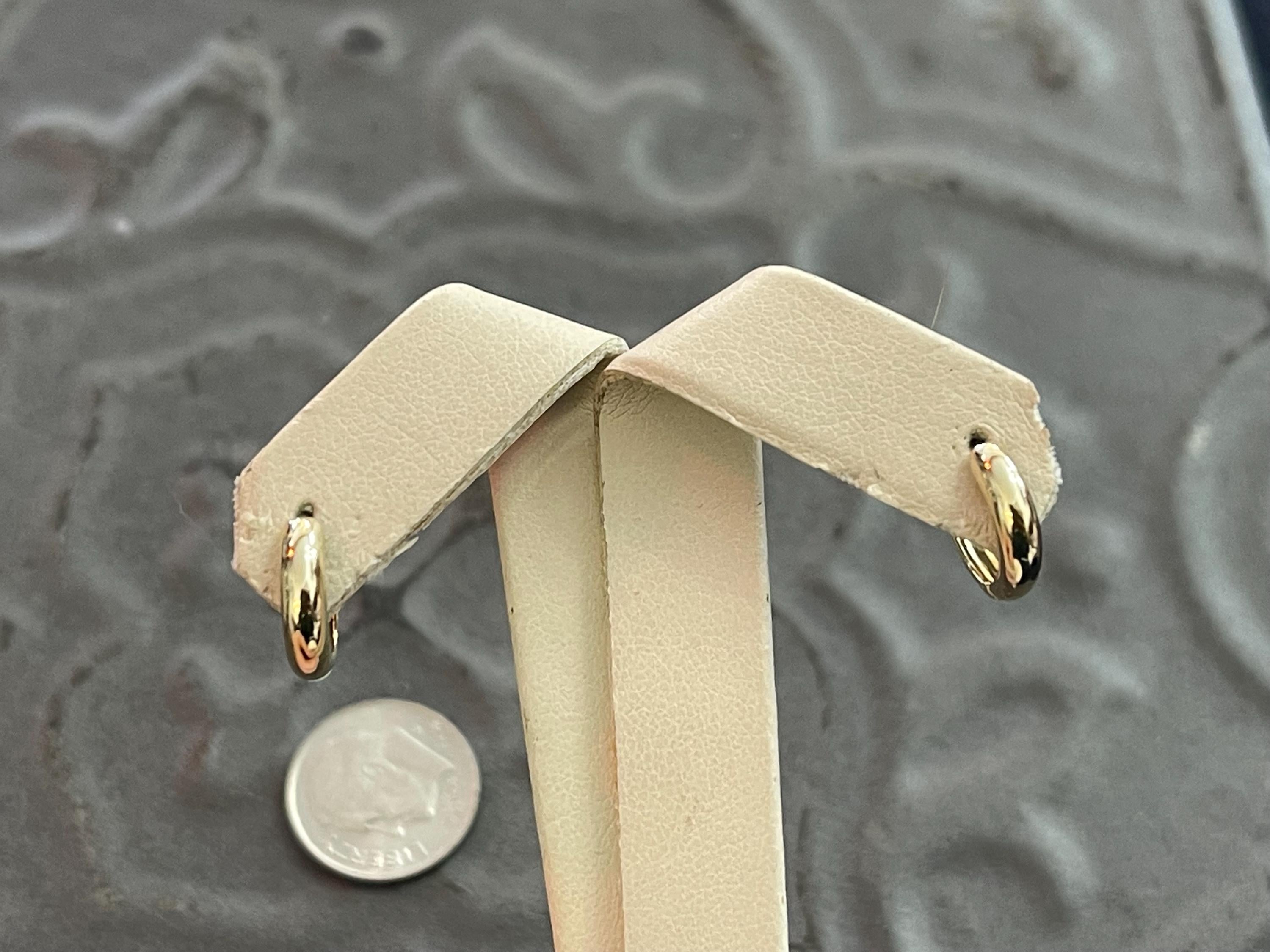 10k Gold Polished Hinged Hoop Earrings
