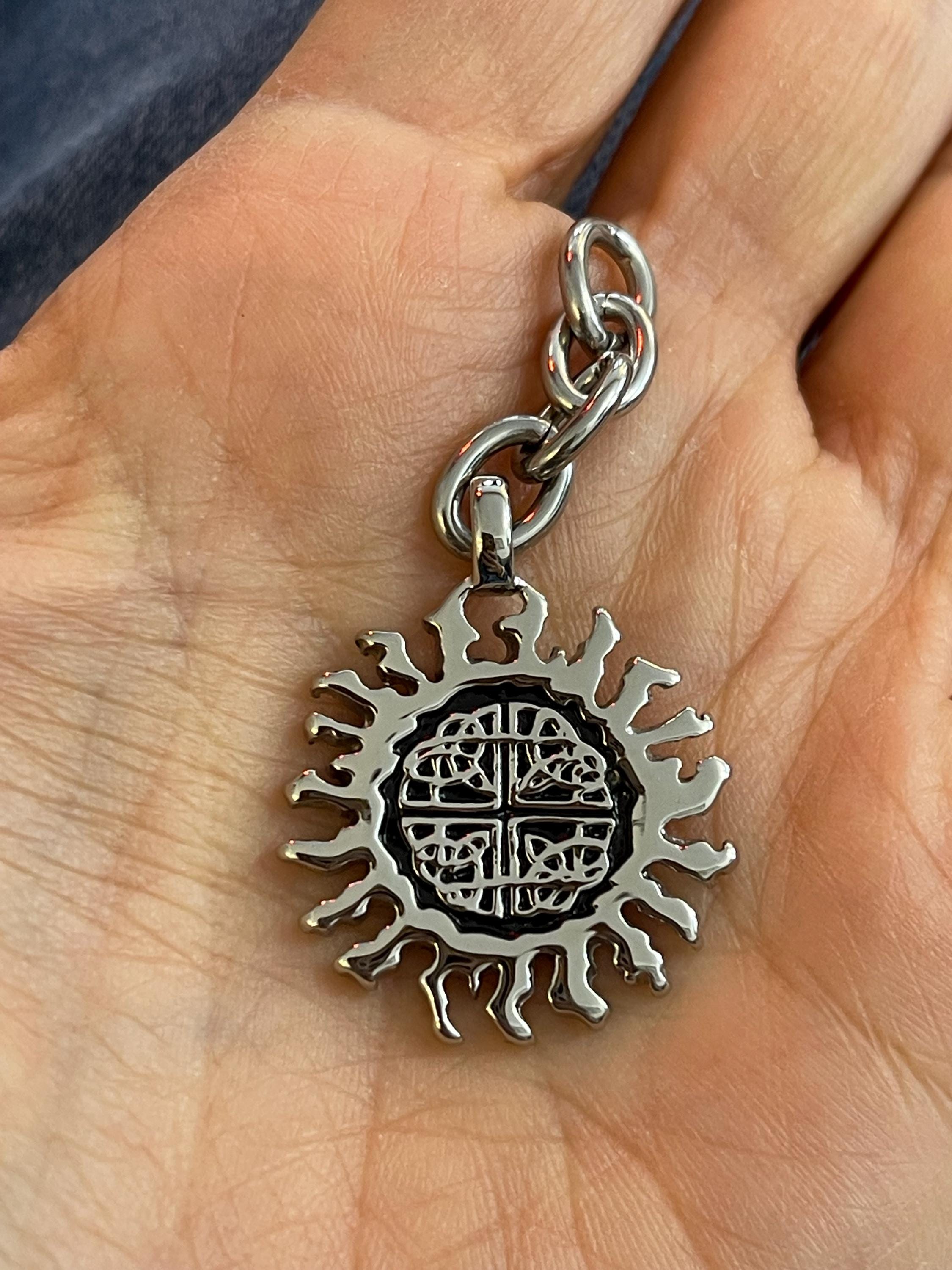 Stainless Steel Celtic Sun Charm Pendant