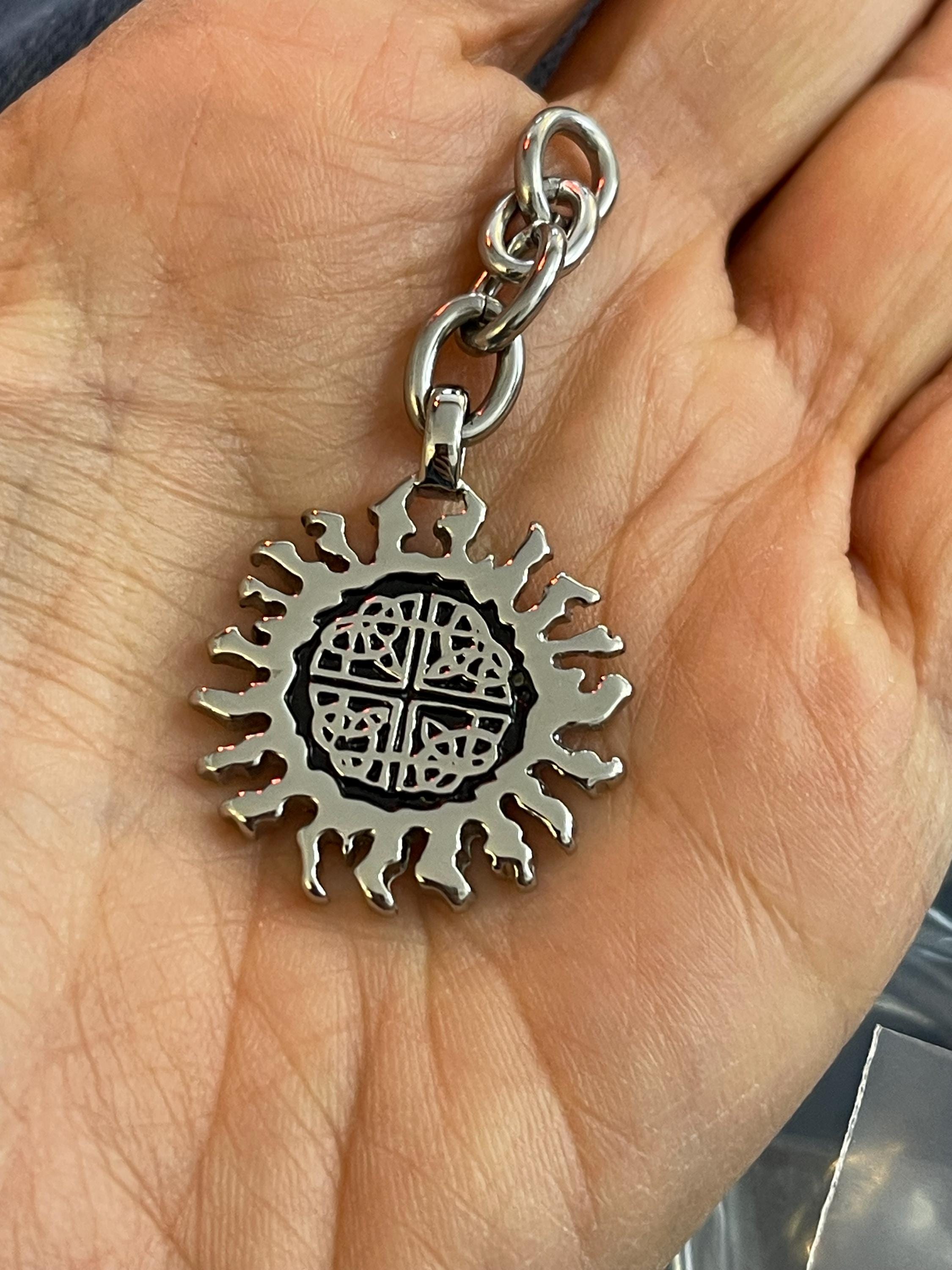 Stainless Steel Celtic Sun Charm Pendant