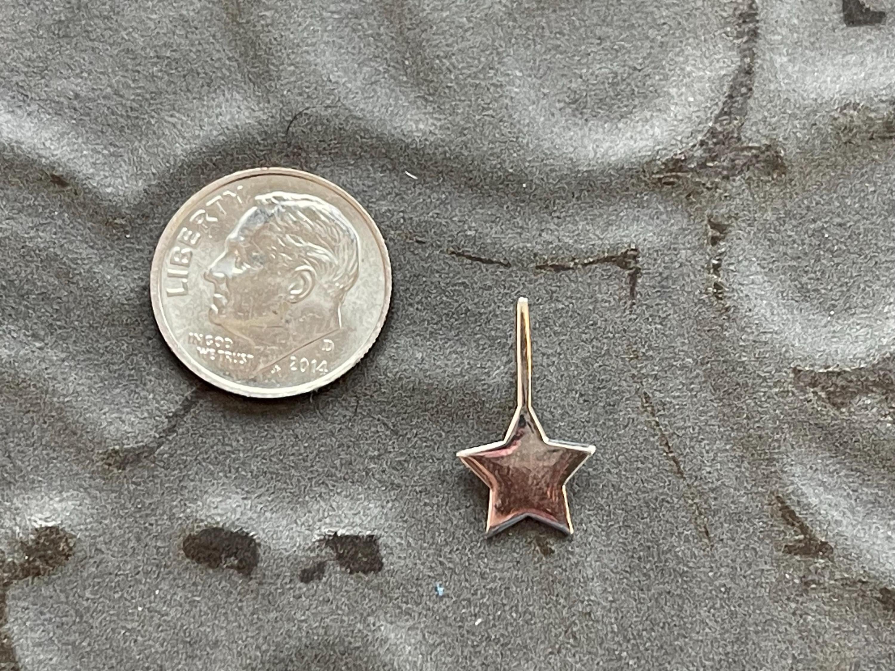 Sterling Silver Star Charm Pendant-Engravable