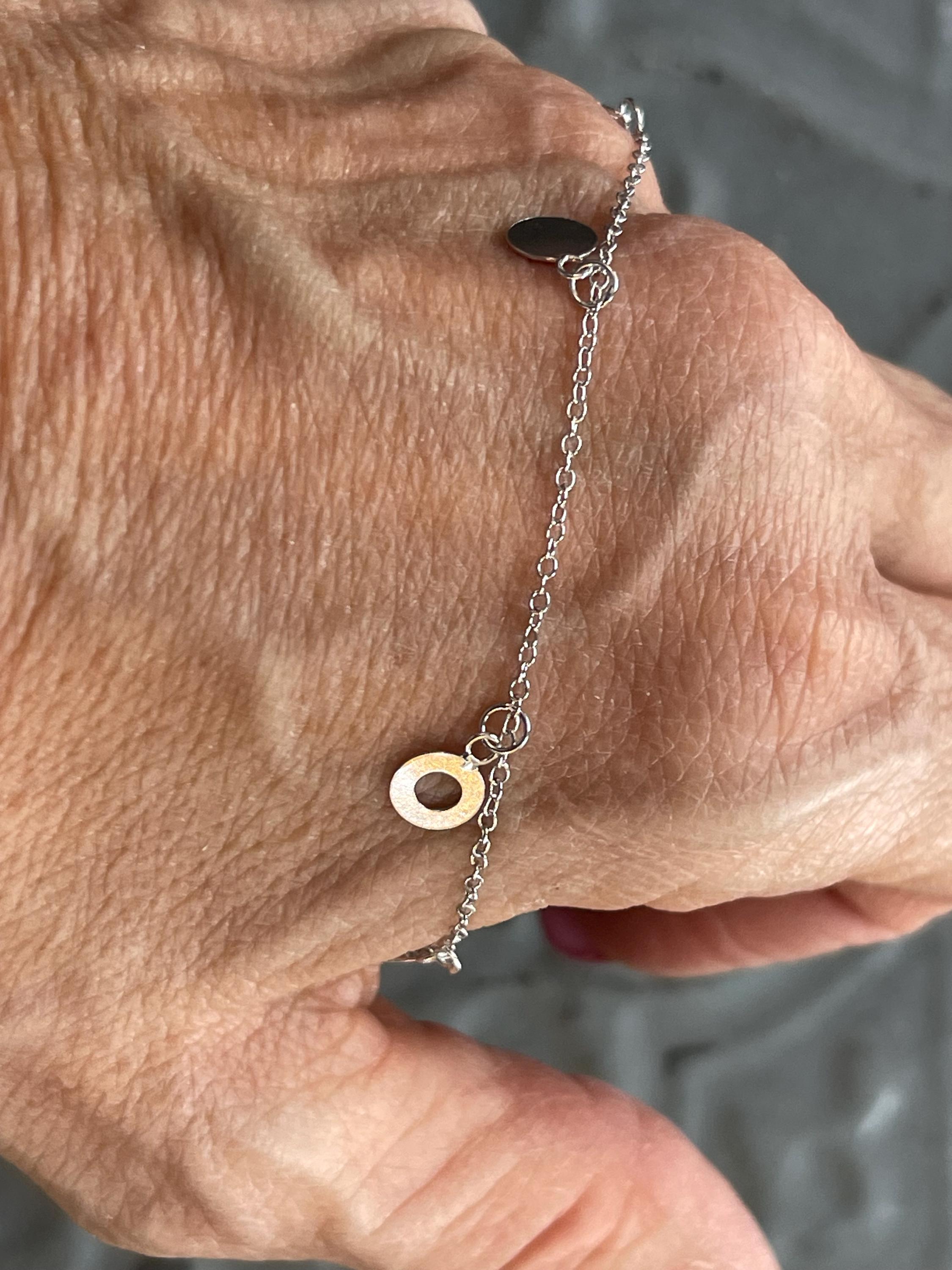 Sterling Silver Polished Circle Ankle Bracelet