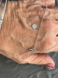 Sterling Silver Polished Circle Ankle Bracelet