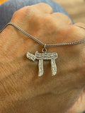 Sterling Silver Chai Pendant 18" Necklace Polished