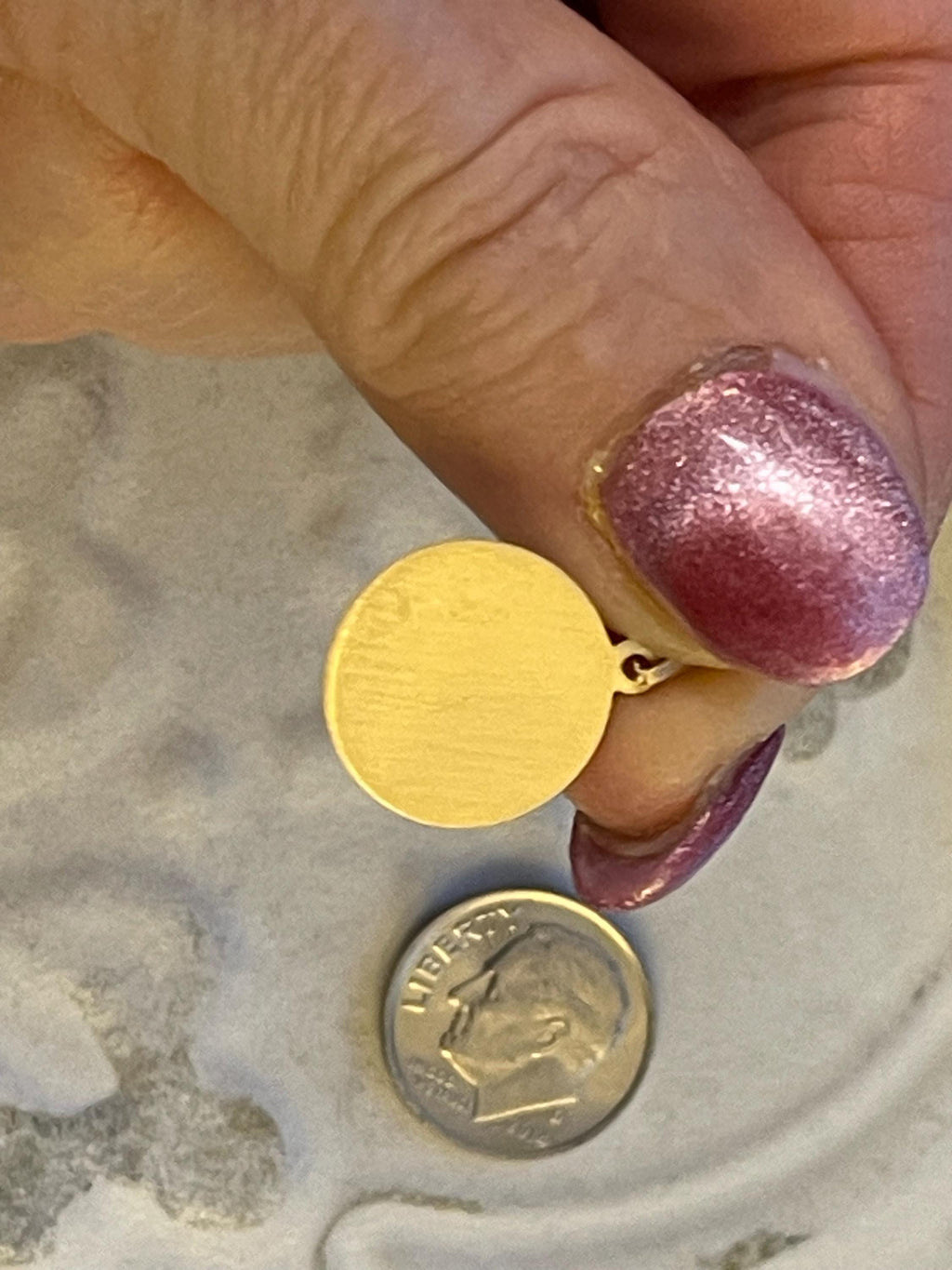 14K Yellow Gold Round Hollow St. Francis Medal Pendant 15mm