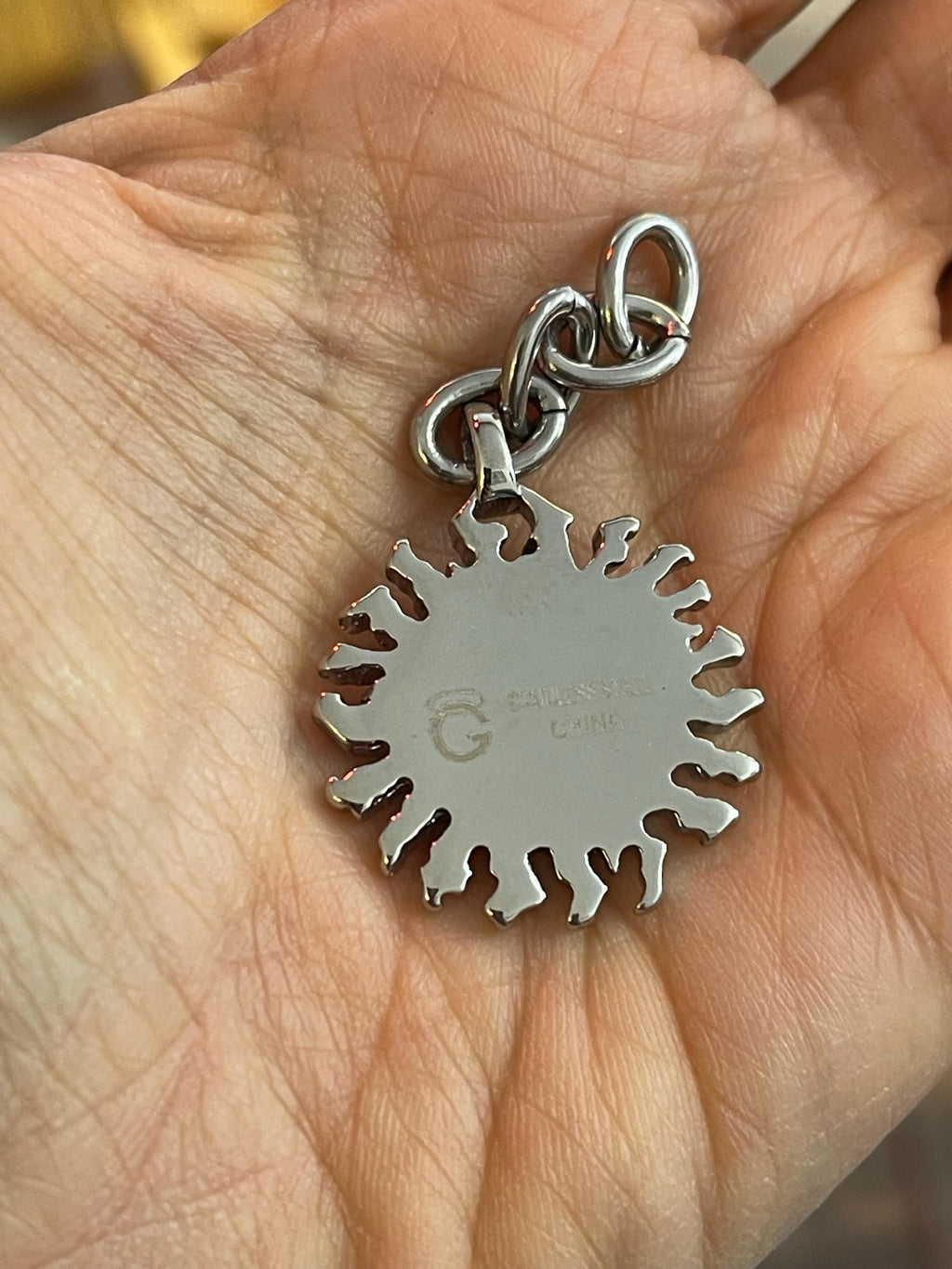 Stainless Steel Celtic Sun Charm Pendant