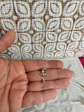 14k Gold Simple Detailed Cross Charm Pendant