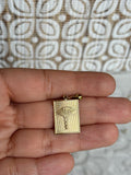 14k Textured Pendant
