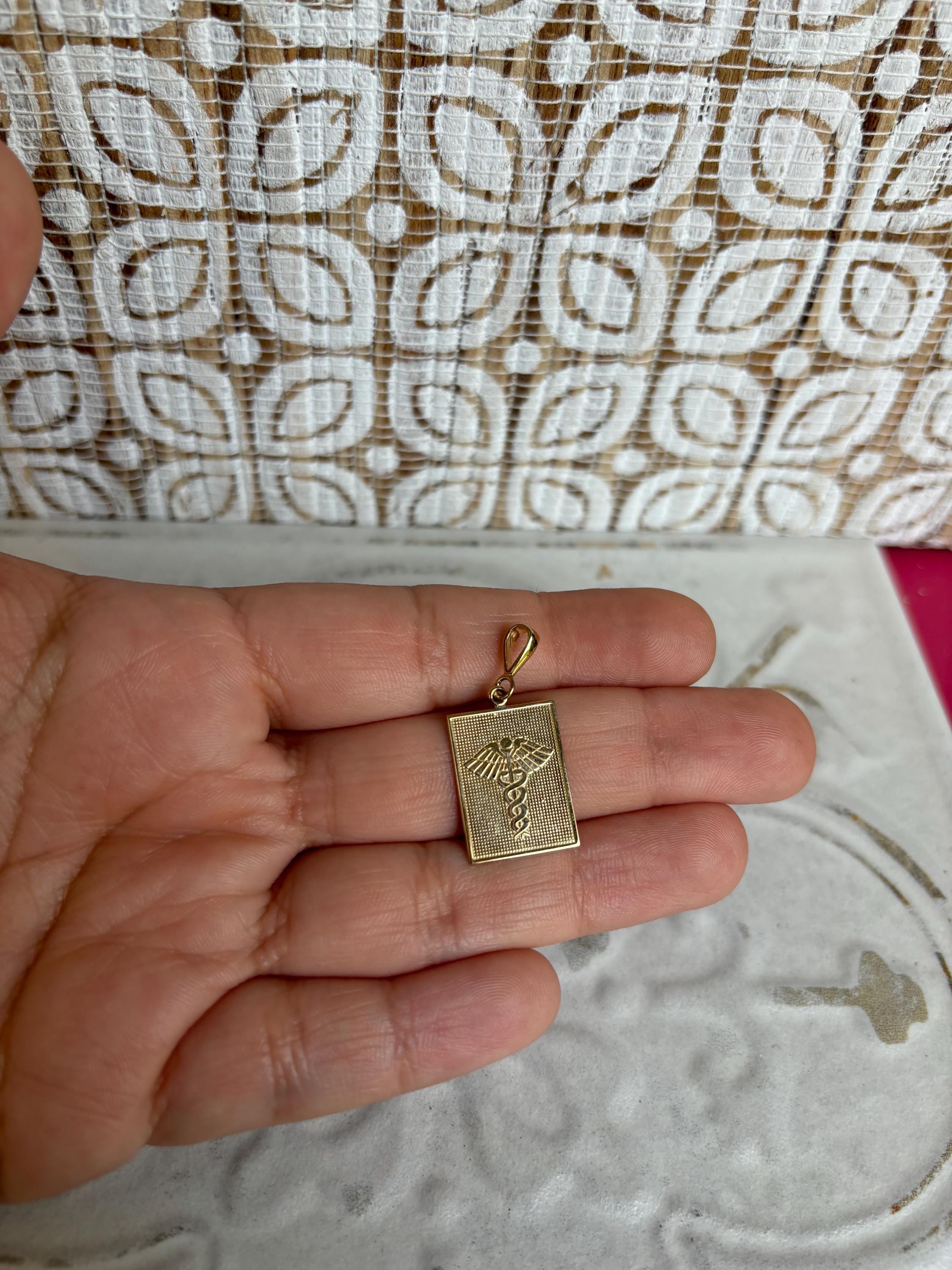 14k Textured Pendant