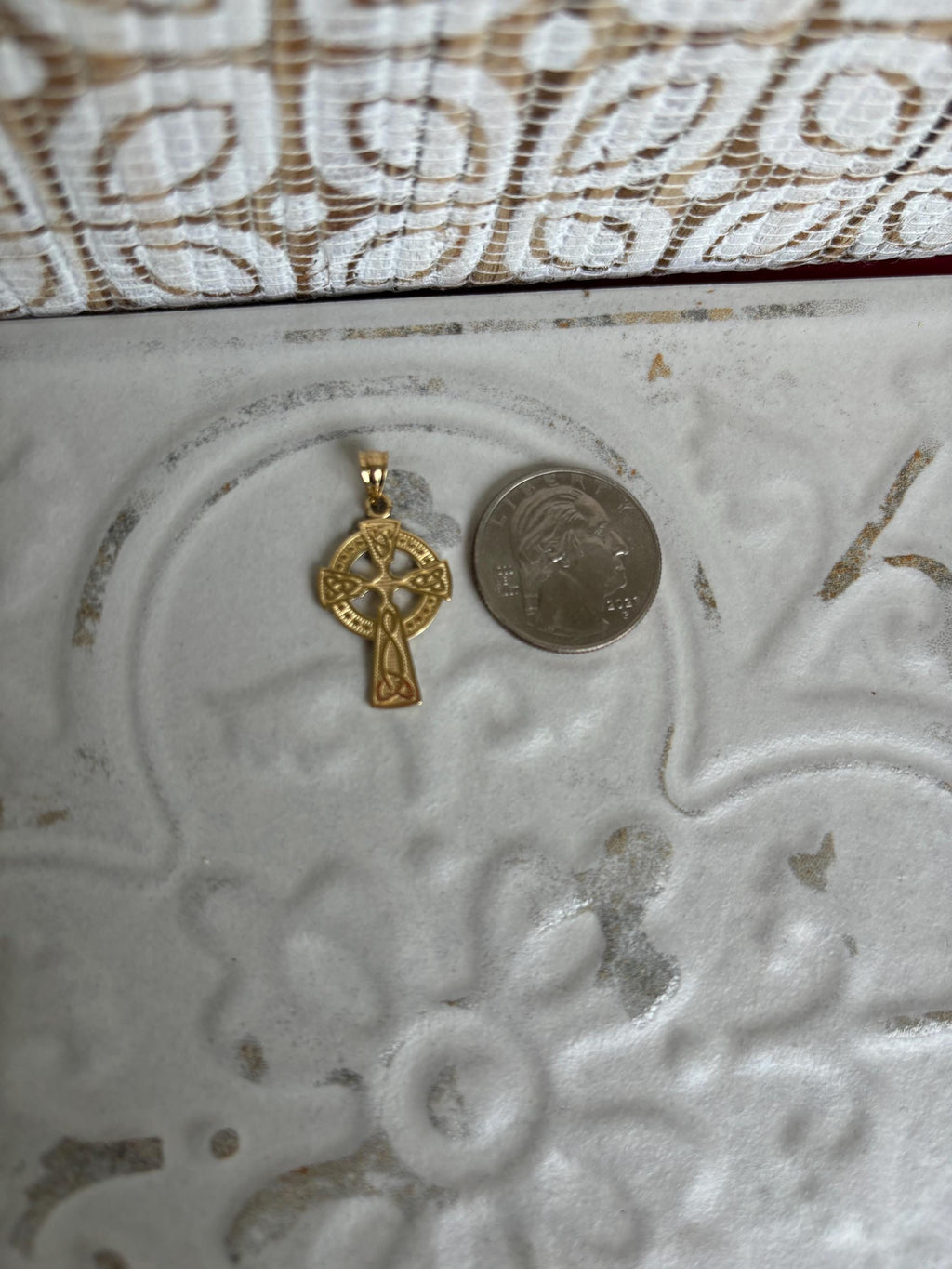 14k Celtic Cross Pendant