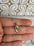 14k Textured Small Cross Medal Pendant