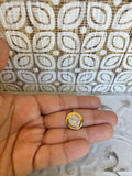 Sterling Silver Platinum-plated and Gold-tone St. Michael Medal Charm