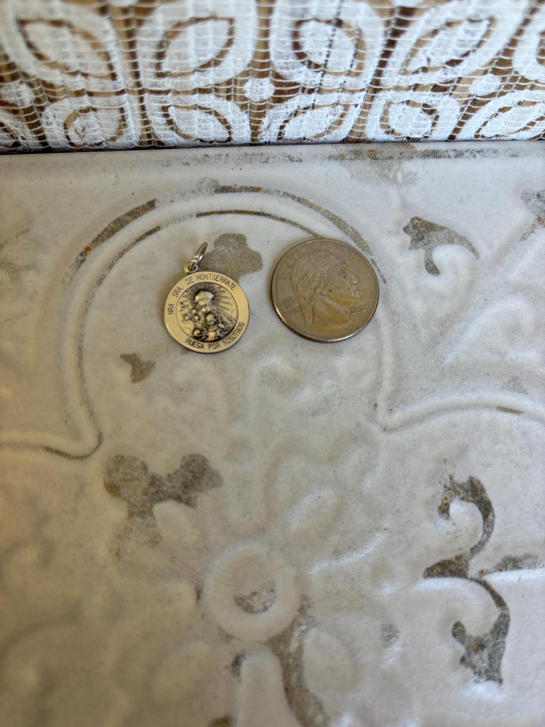 Sterling Silver Lady Of Montserrate Medal