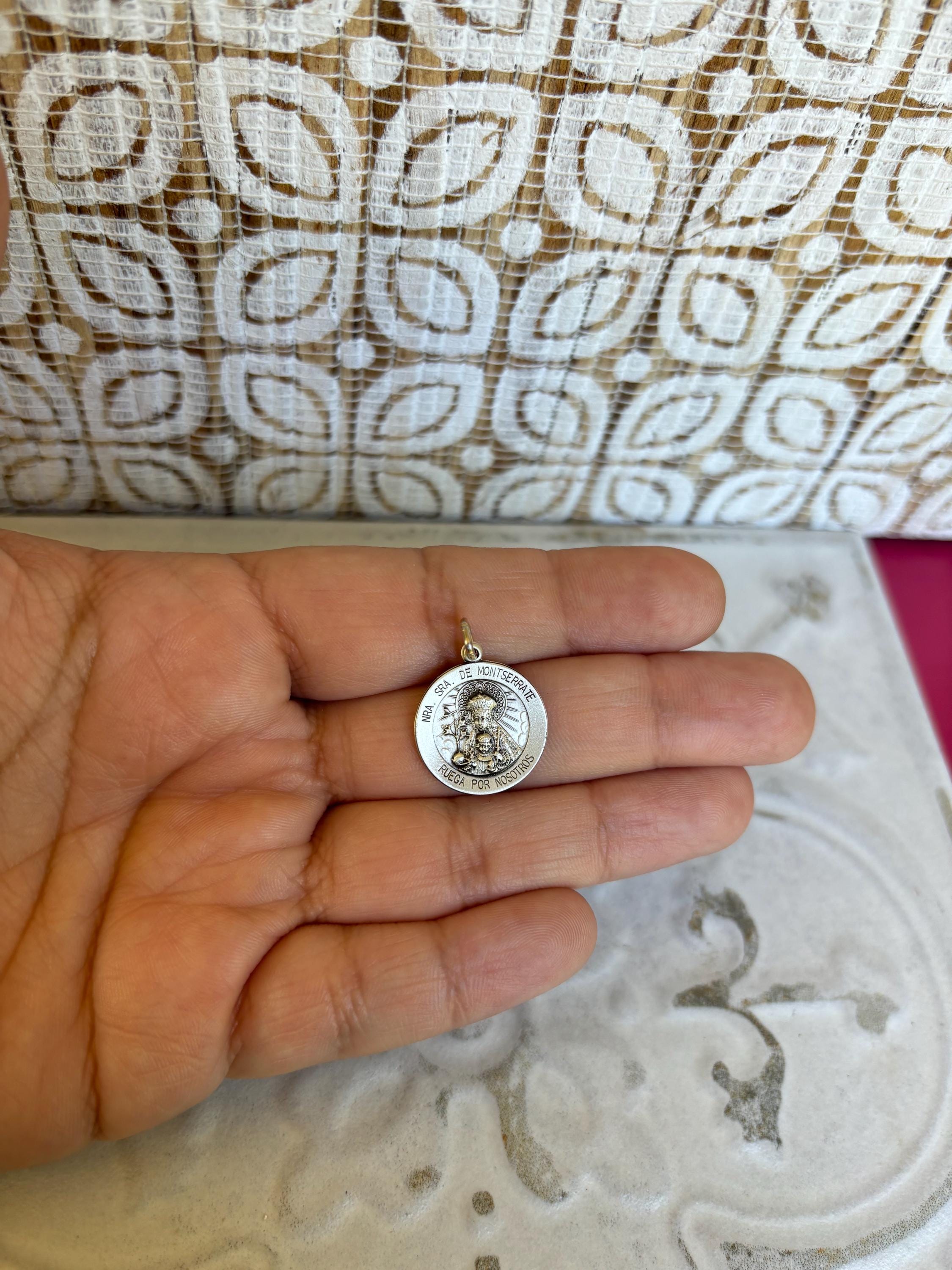 Sterling Silver Lady Of Montserrate Medal