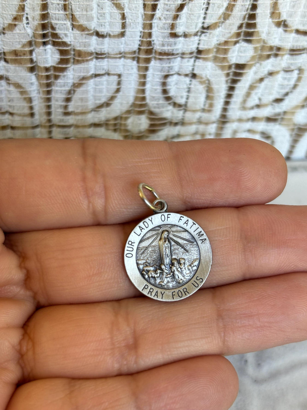 Sterling Silver Our Lady of Fatima Medal