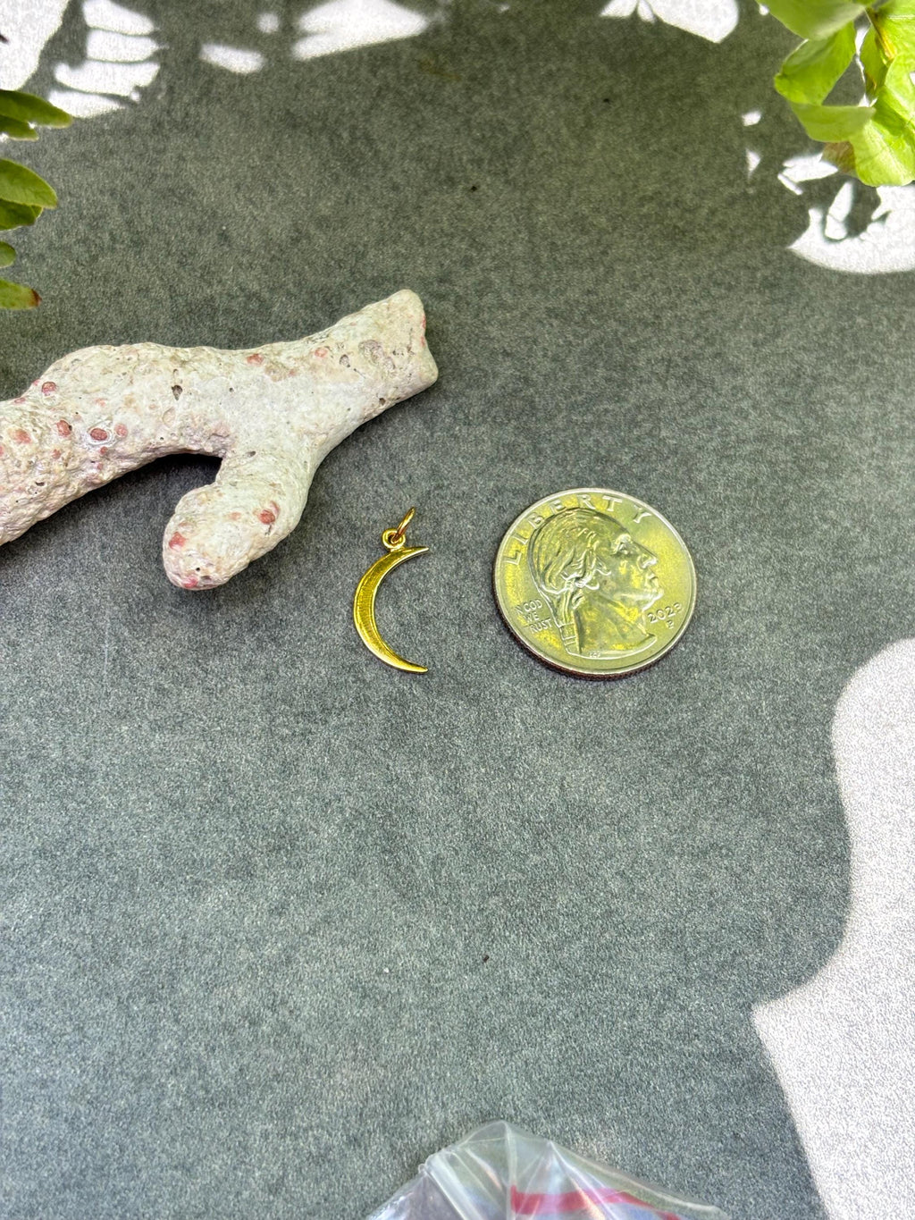 14K Yellow Gold-Plated Sterling Silver Crescent Moon Pendant