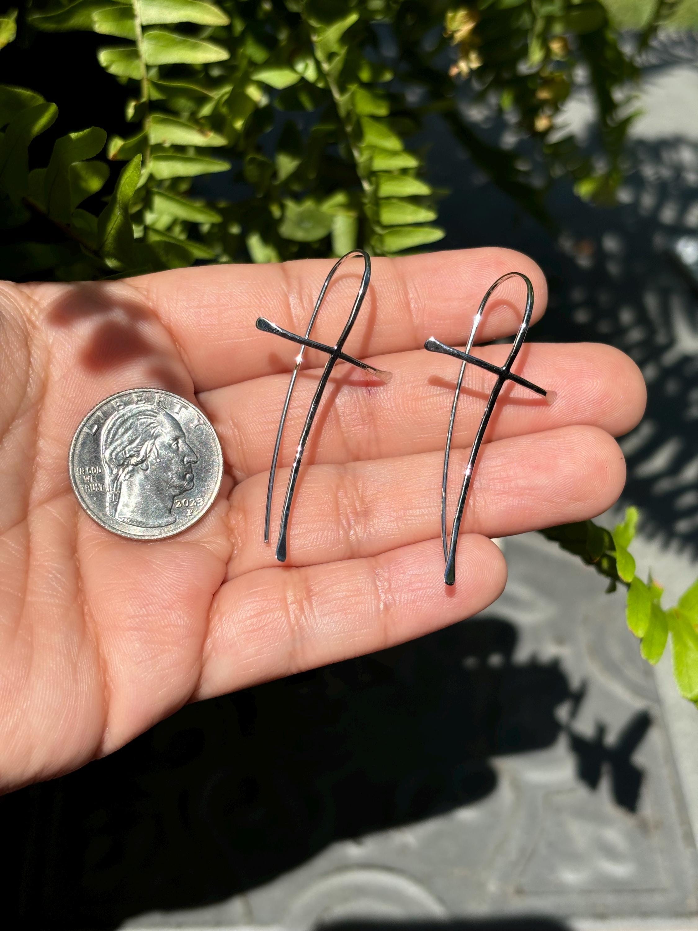 Wired Cross Earrings