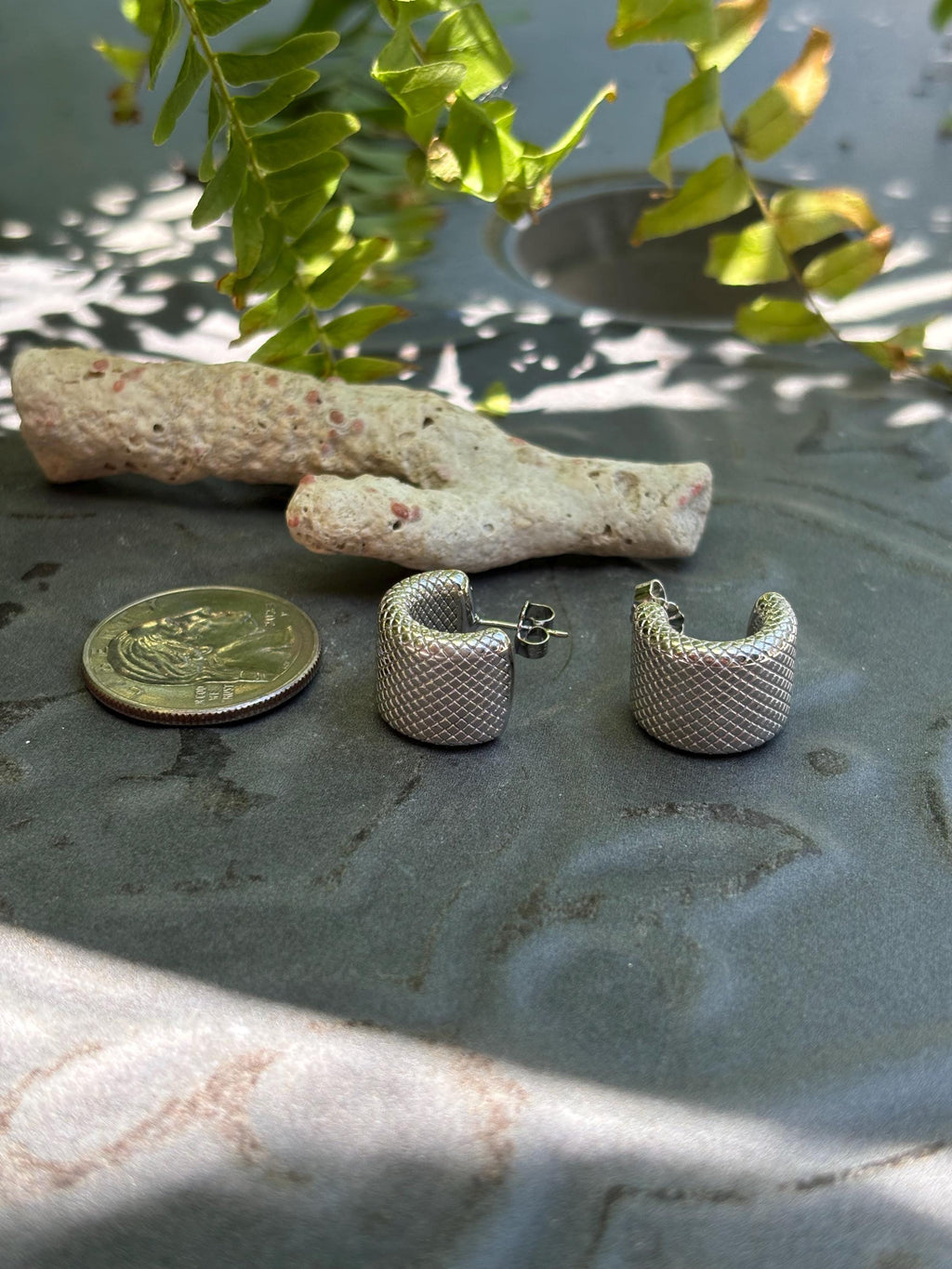 Thick Textured Cuff Earrings