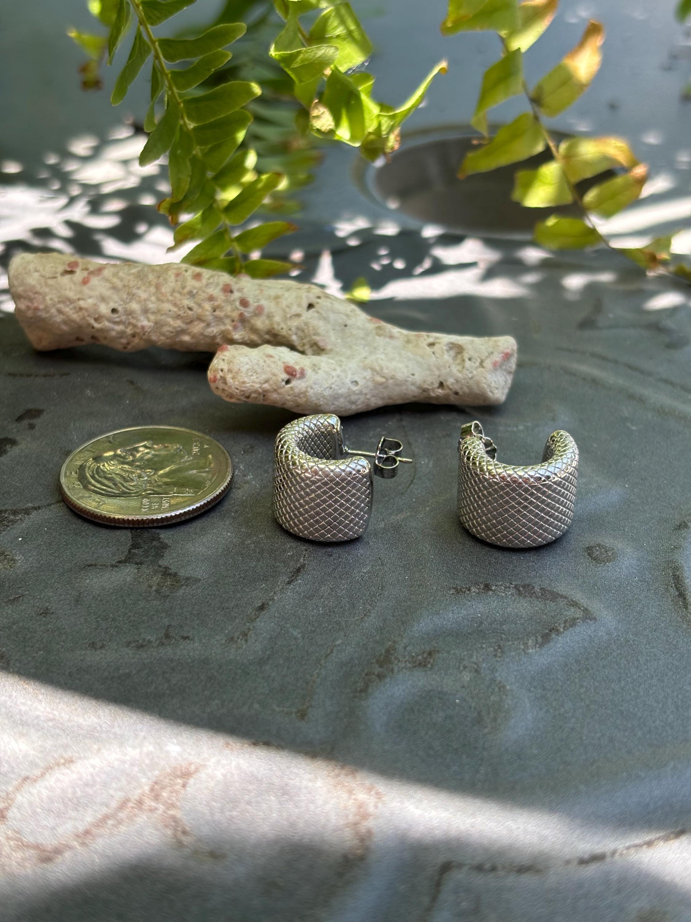 Thick Textured Cuff Earrings