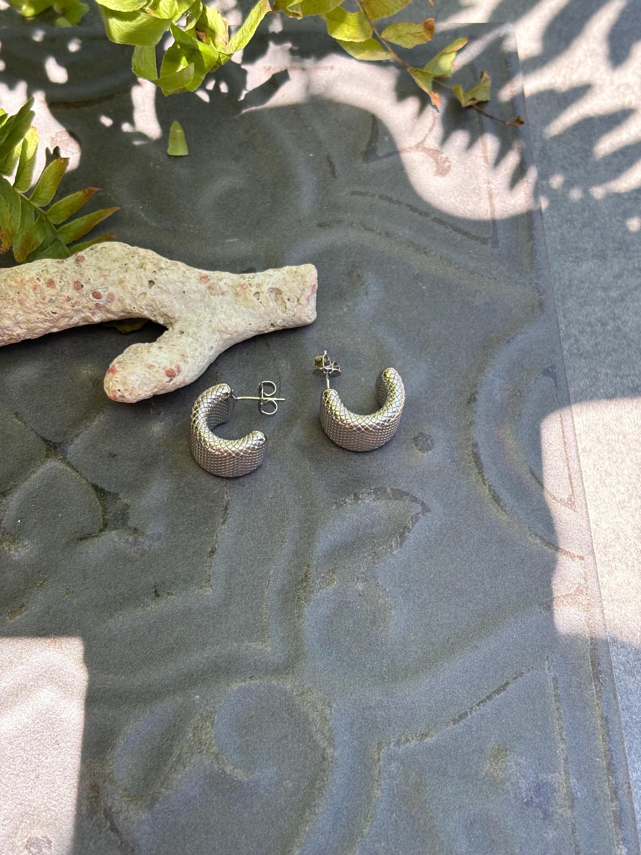 Thick Textured Cuff Earrings