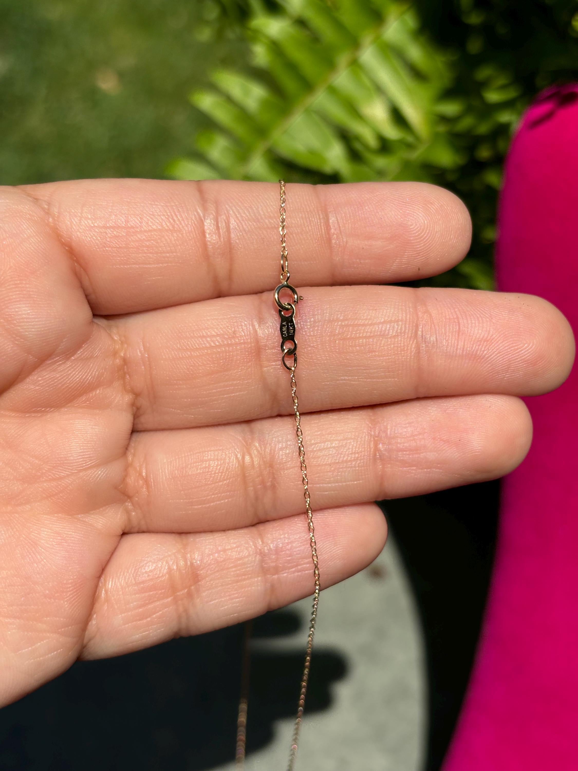 14K Gold Bean Necklace