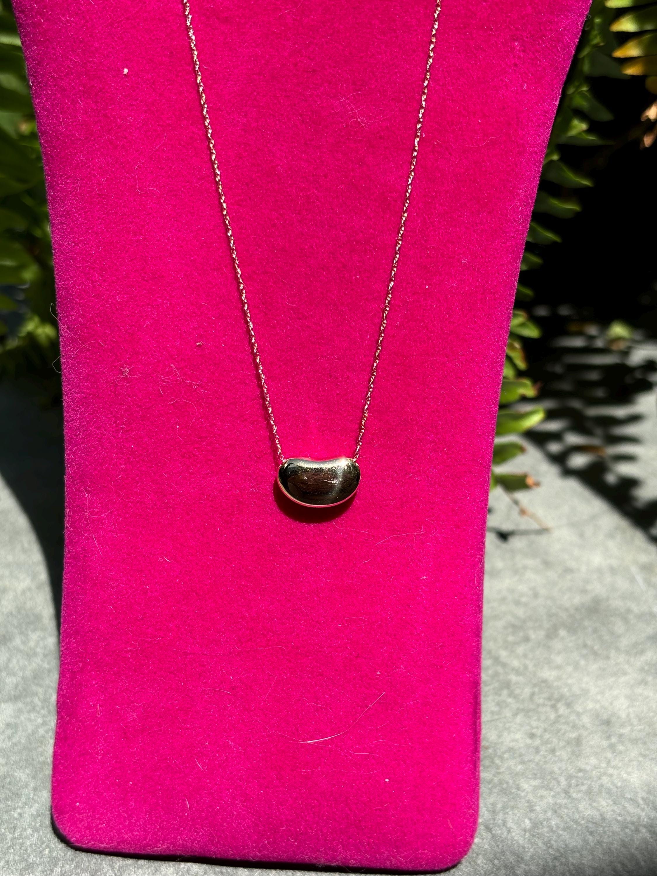 14K Gold Bean Necklace