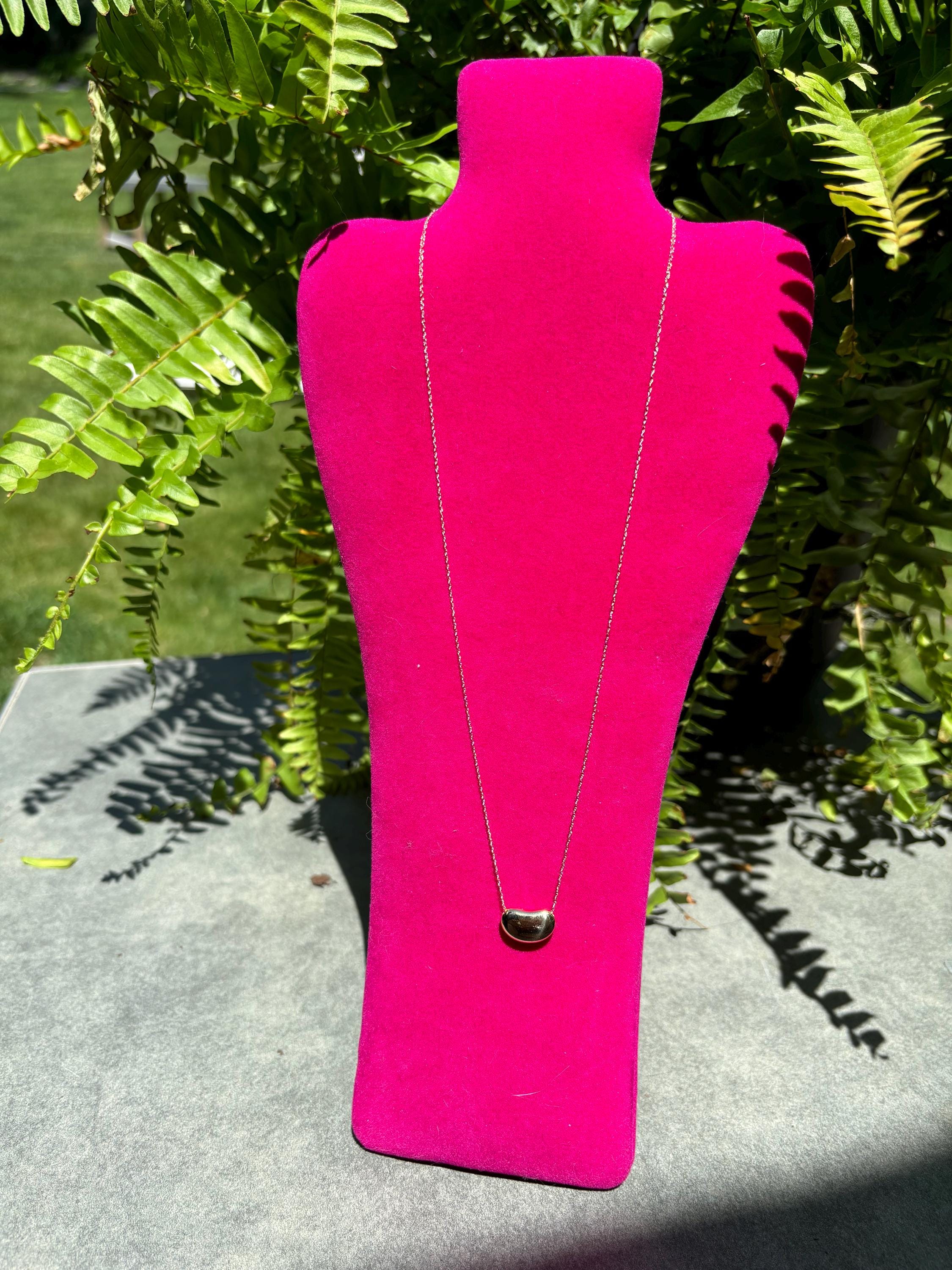 14K Gold Bean Necklace