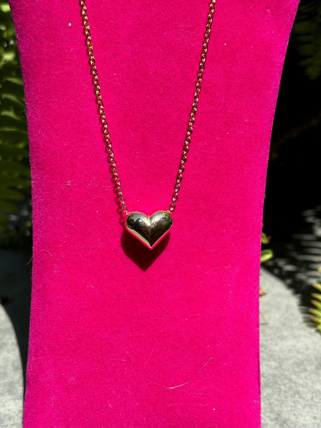 Sterling Silver with Gold Finish Bubble Heart Necklace