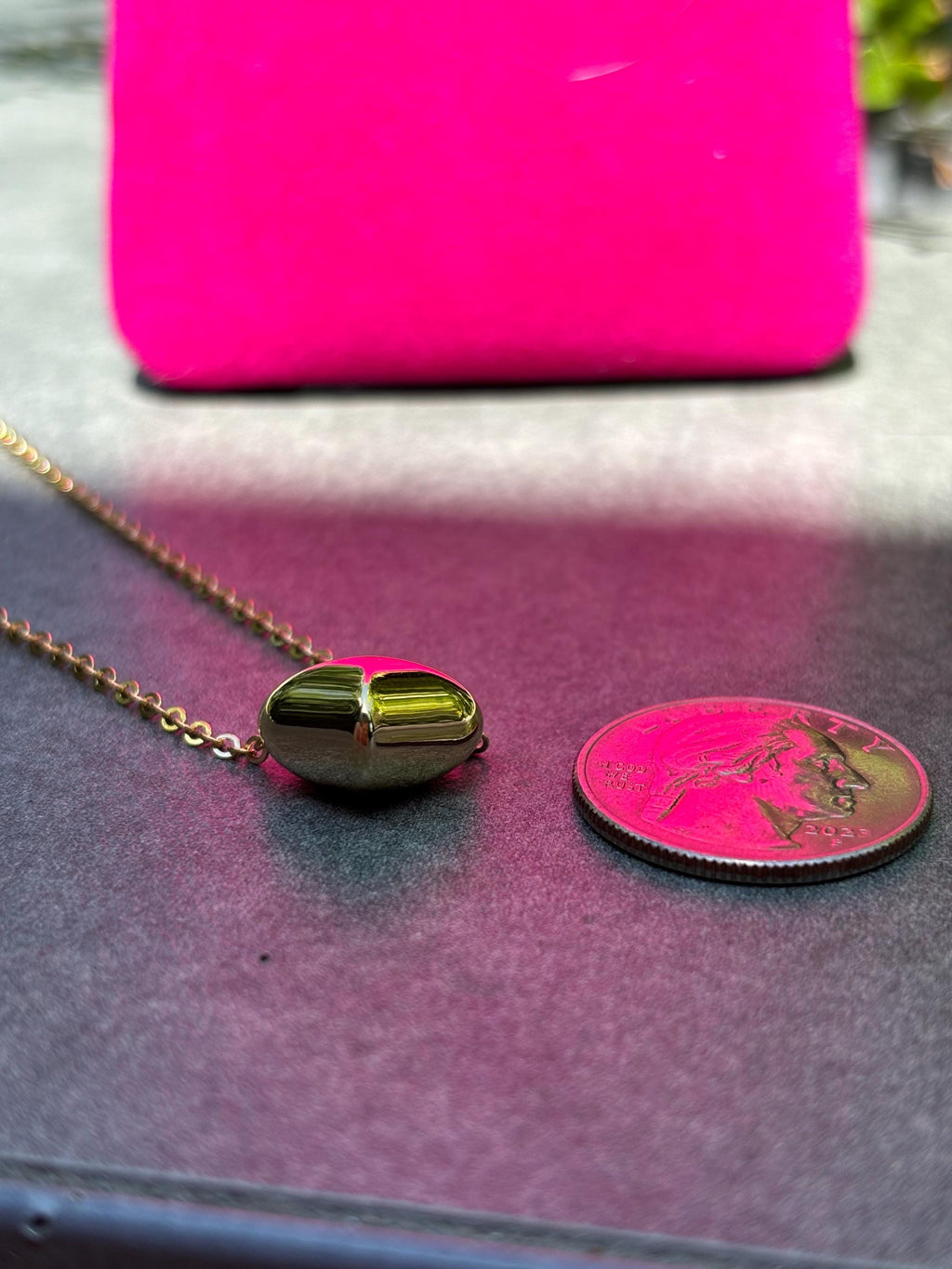 Sterling Silver with Gold Finish Bubble Heart Necklace