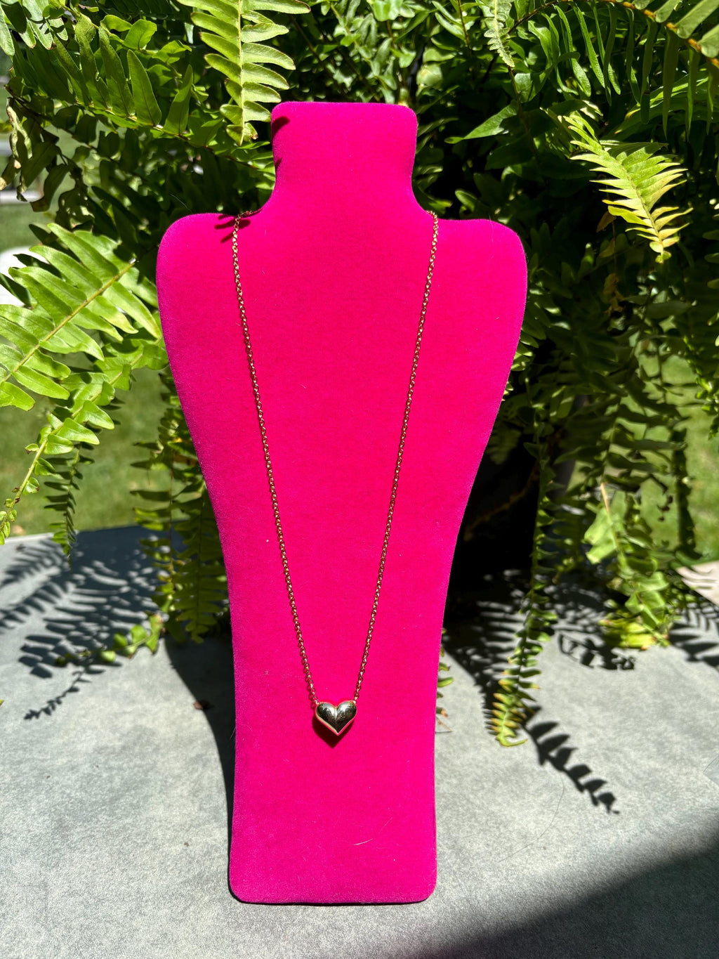Sterling Silver with Gold Finish Bubble Heart Necklace