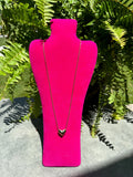 Sterling Silver with Gold Finish Bubble Heart Necklace