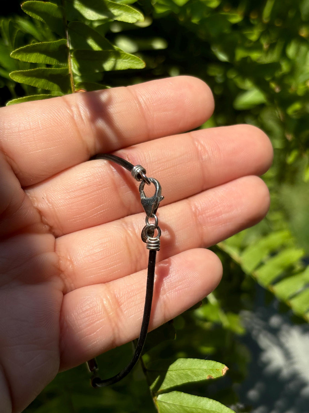Sterling Silver Cross Bracelet Leather Strap