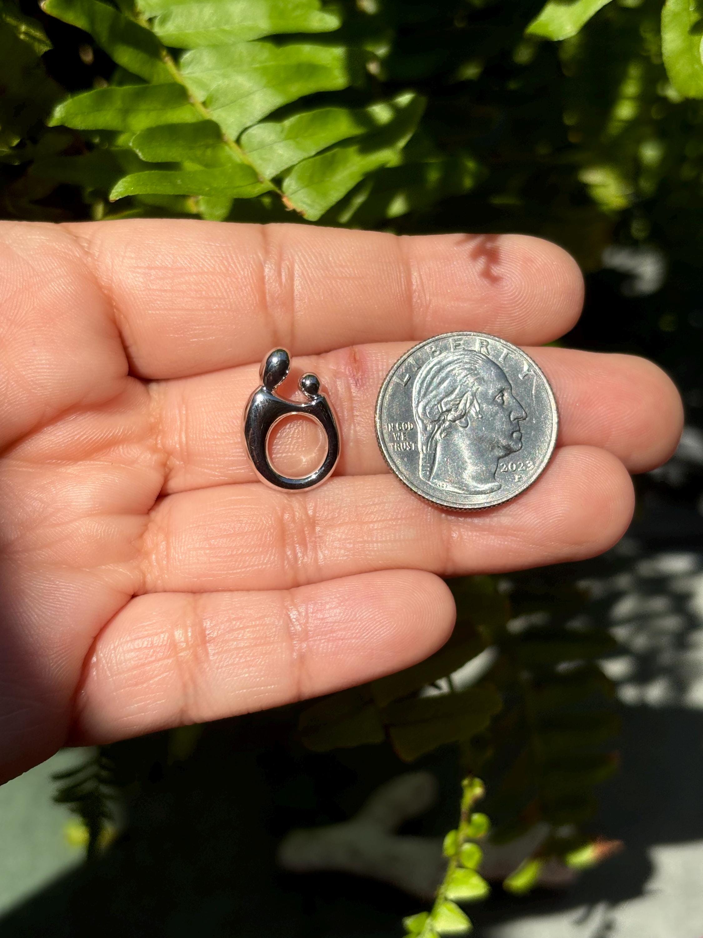 Sterling Silver Mother and Child Pendant