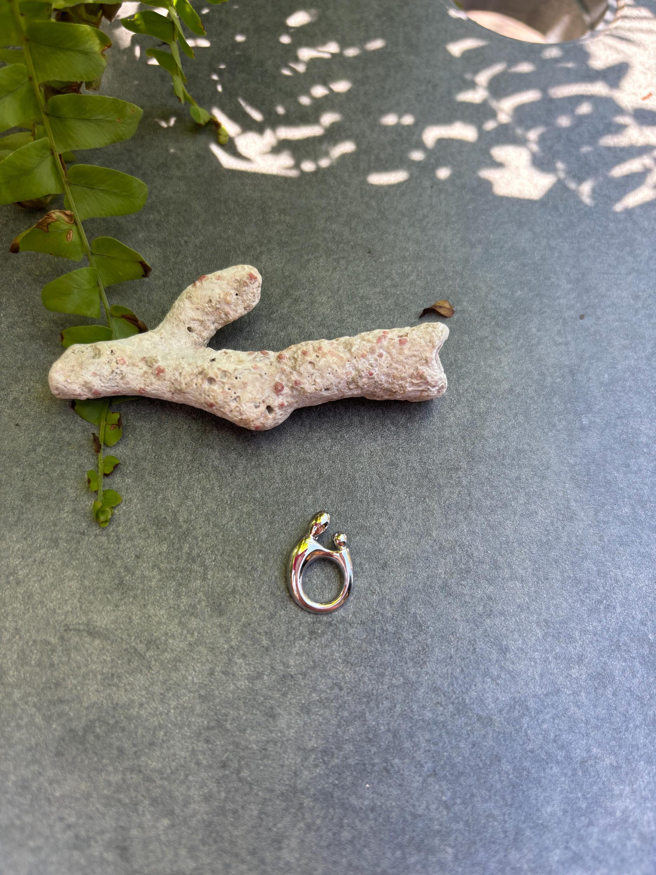 Sterling Silver Mother and Child Pendant