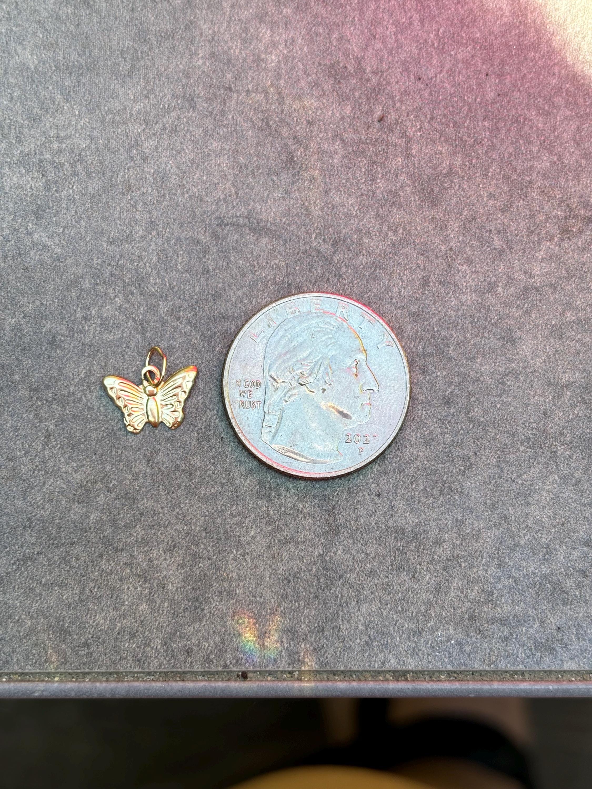 Gold Filled Mini Butterfly Charm