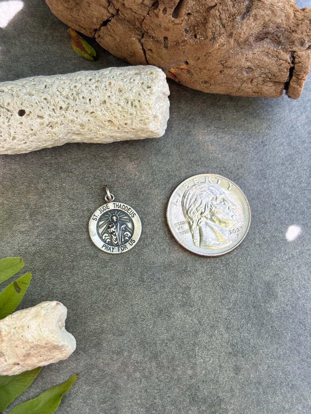 Sterling Silver Round St. Jude Thaddeus Medal