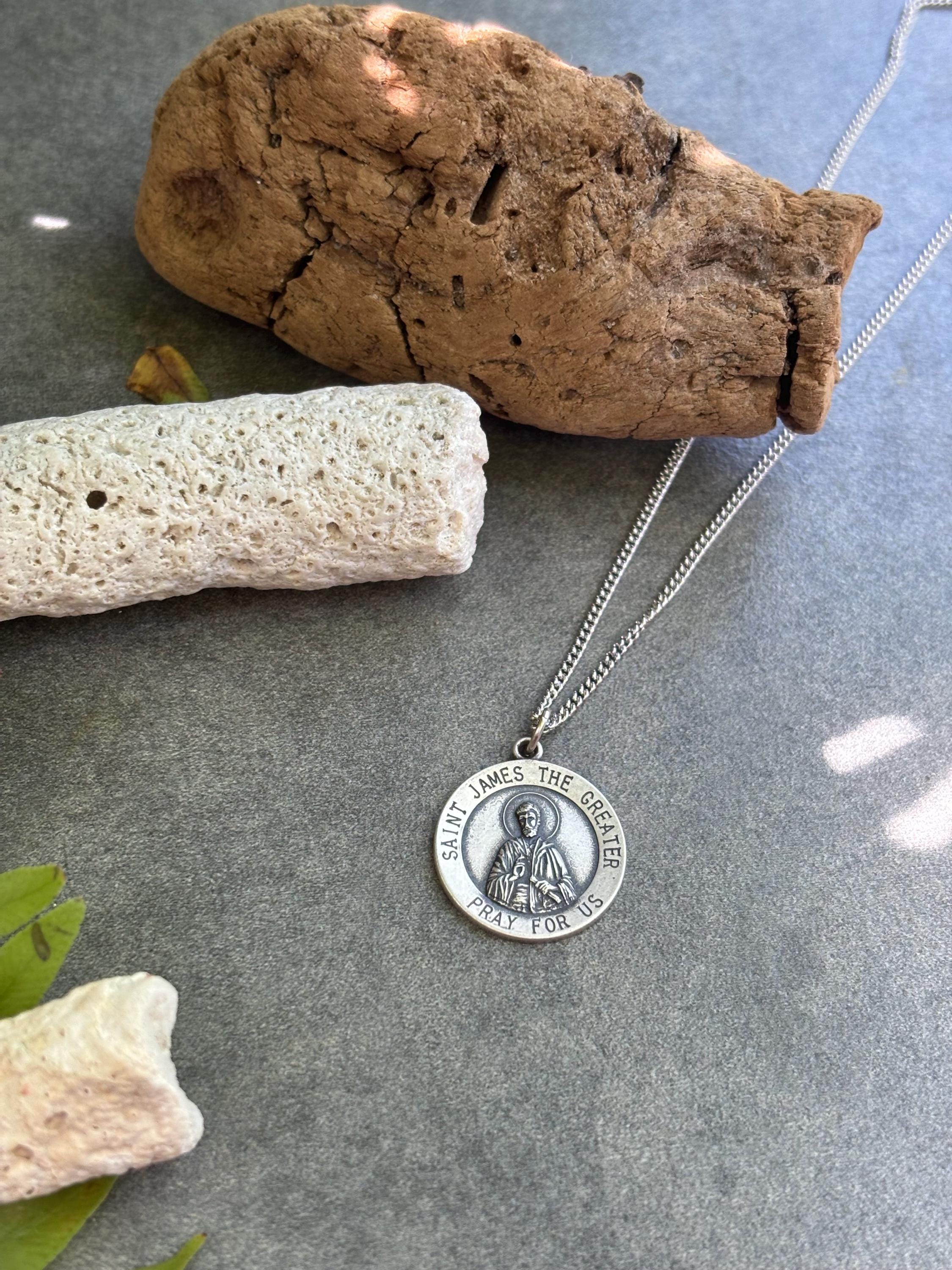 Sterling Silver St. James Medal- 18" Necklace