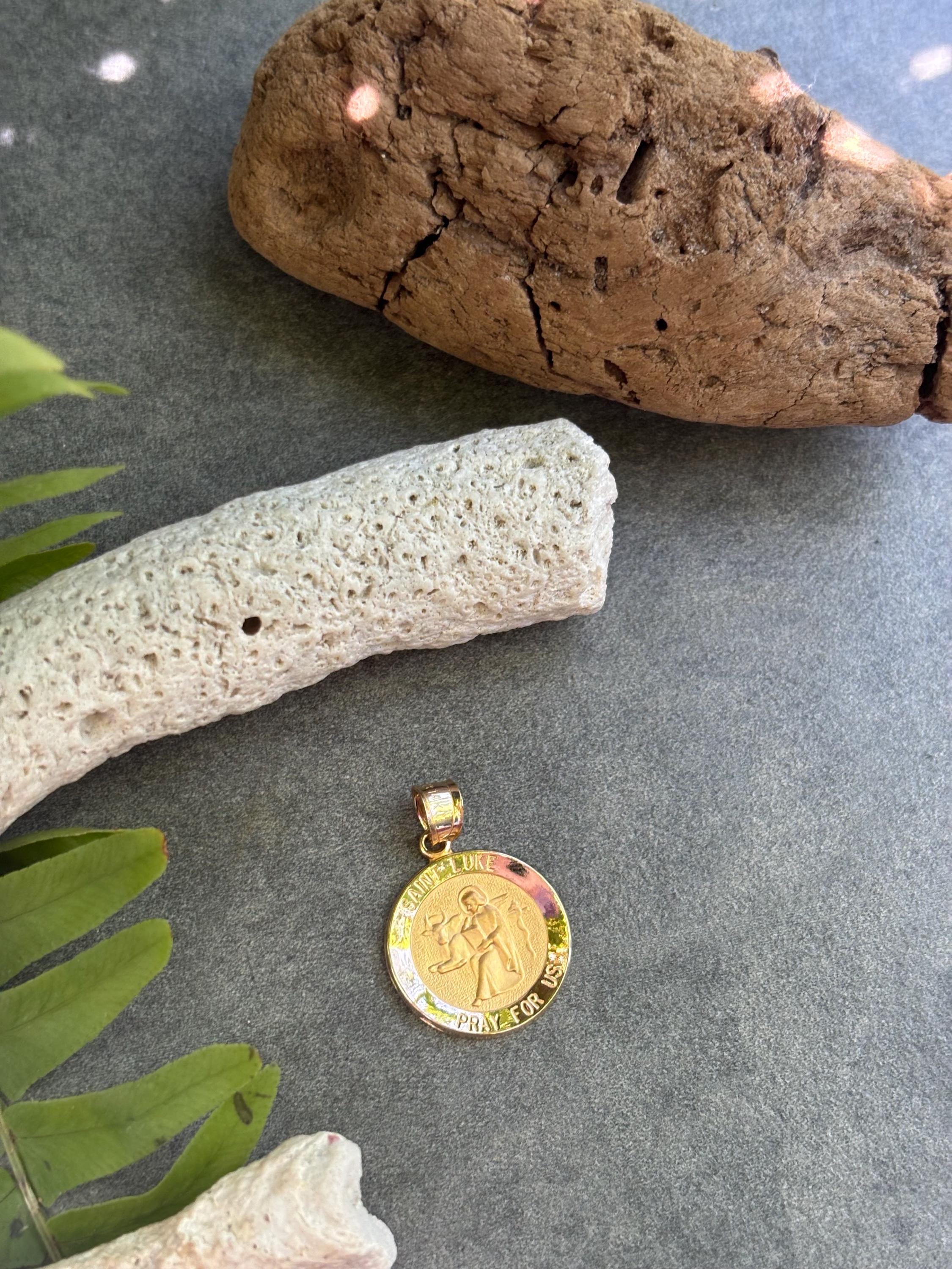 14K Yellow Gold St. Luke Medal
