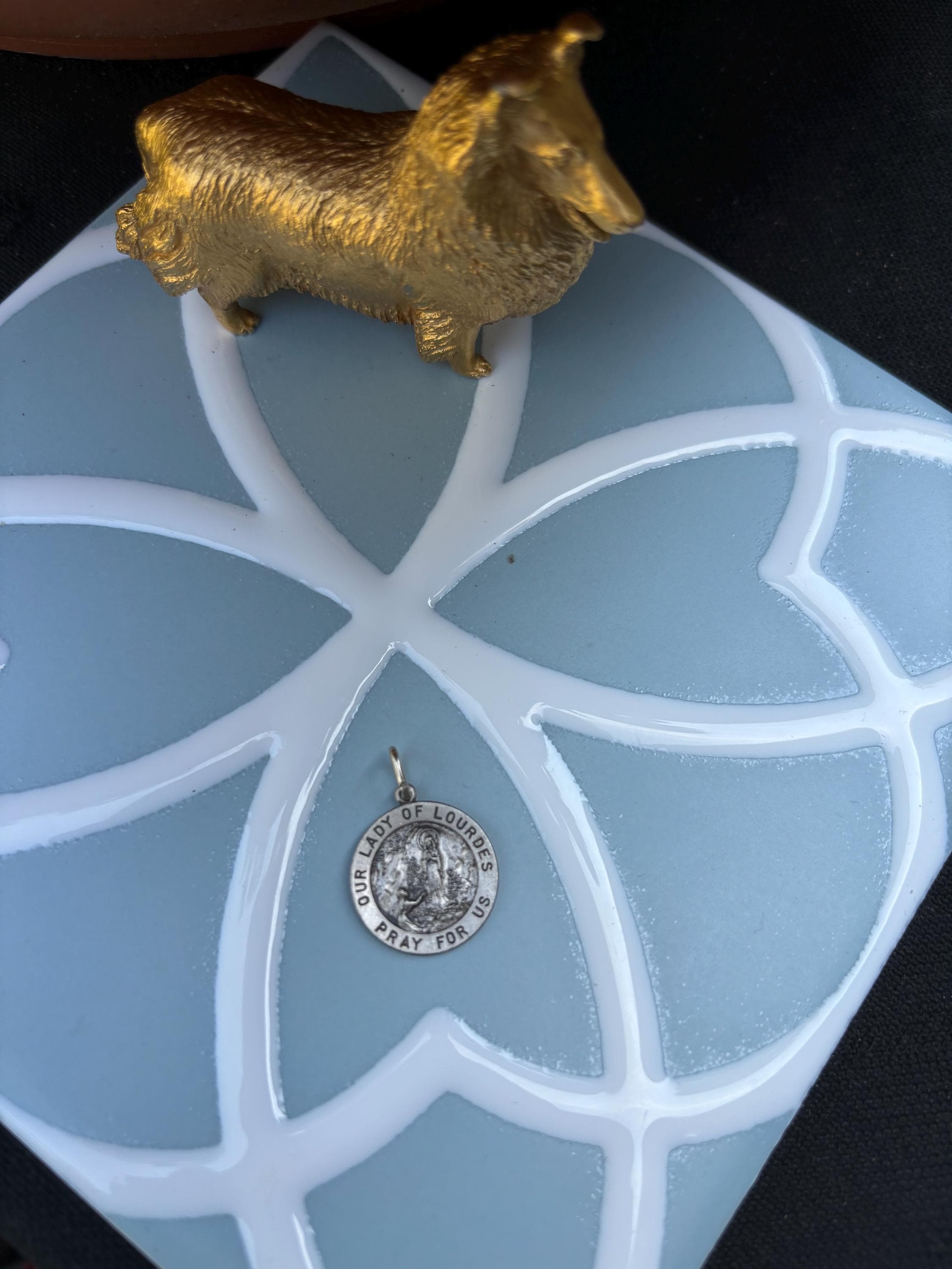Sterling Silver Our Lady of Lourdes Medal